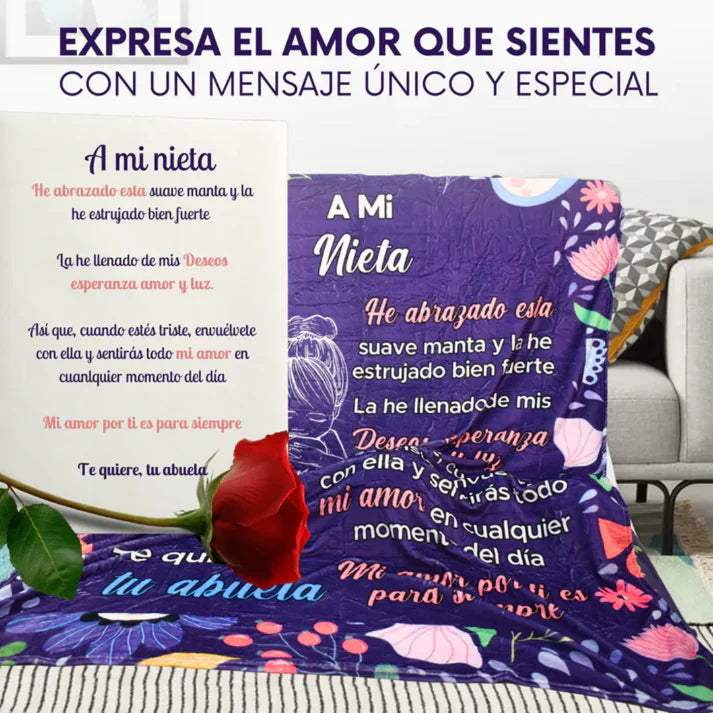 Manta Personalizada - Para Nieta, Nieto, Hija, Hijo, Sobrina
